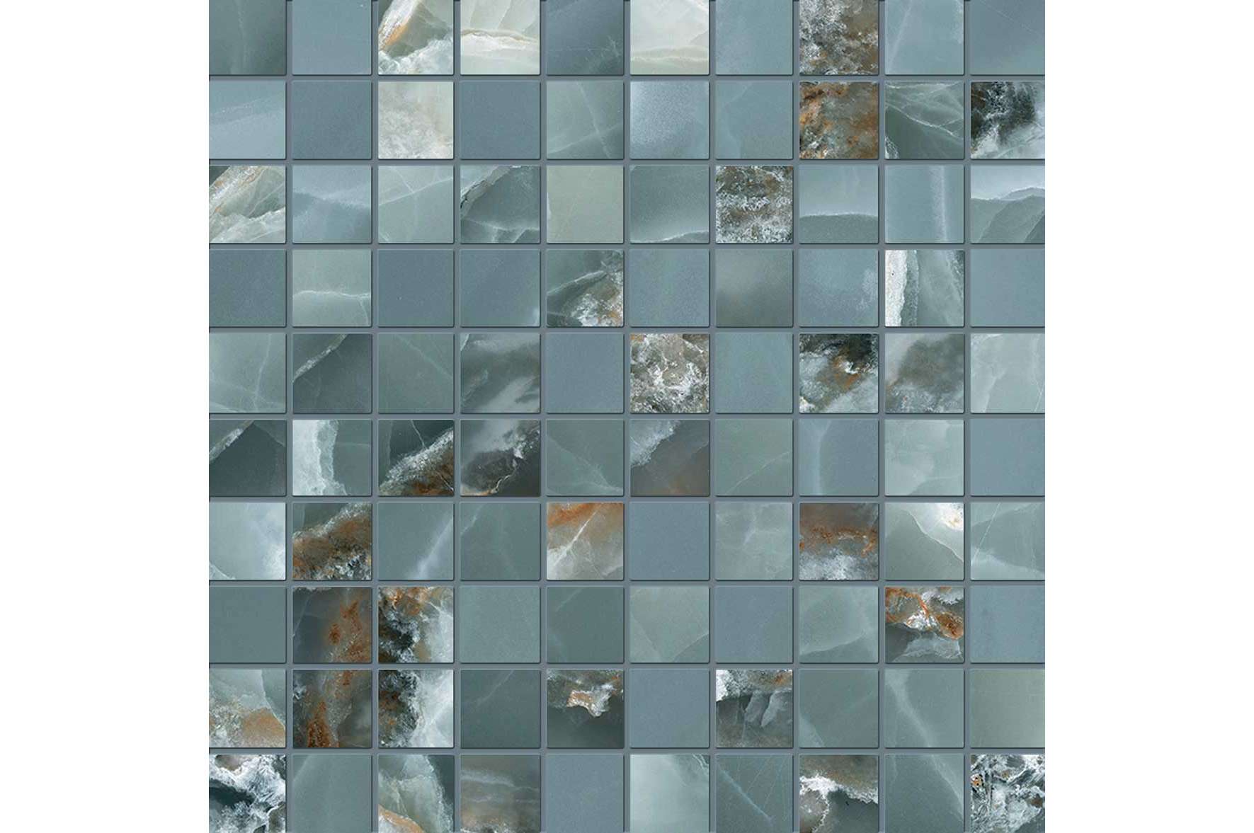 Керамогранит Emil Ceramica Tele Di Marmo Onyx Onix Green Mosaico 3X3