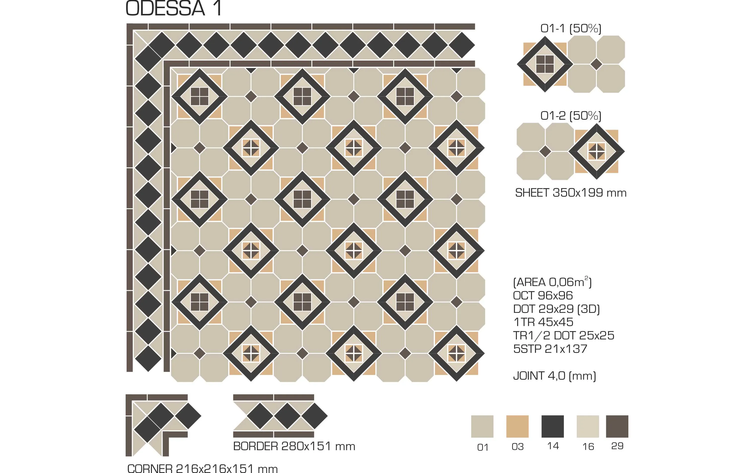 Керамогранит TopCer Victorian Designs Odessa 1