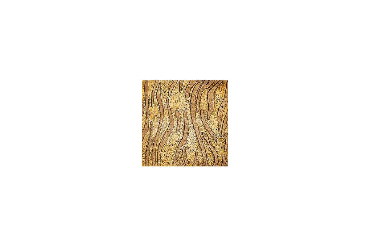 Мрамор Petra Antiqua Lacche 1 Velvet Fondo Oro - Decoro Travertino Noce 30,5 X 30,5