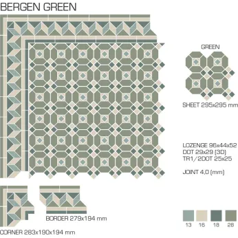 Керамогранит TopCer Victorian Designs Bergen green