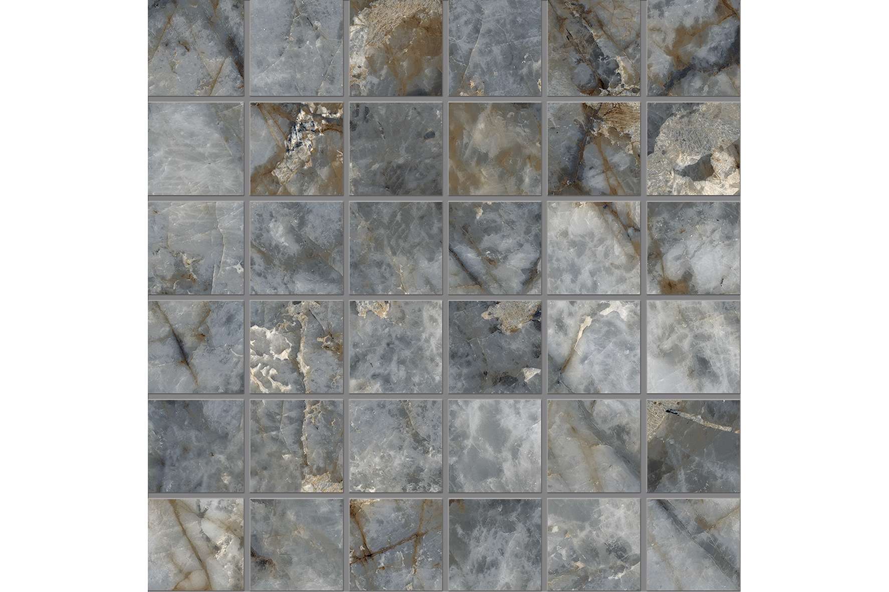 Керамогранит Emil Ceramica Tele Di Marmo Revolution Blu Ande Mosaico 5X5