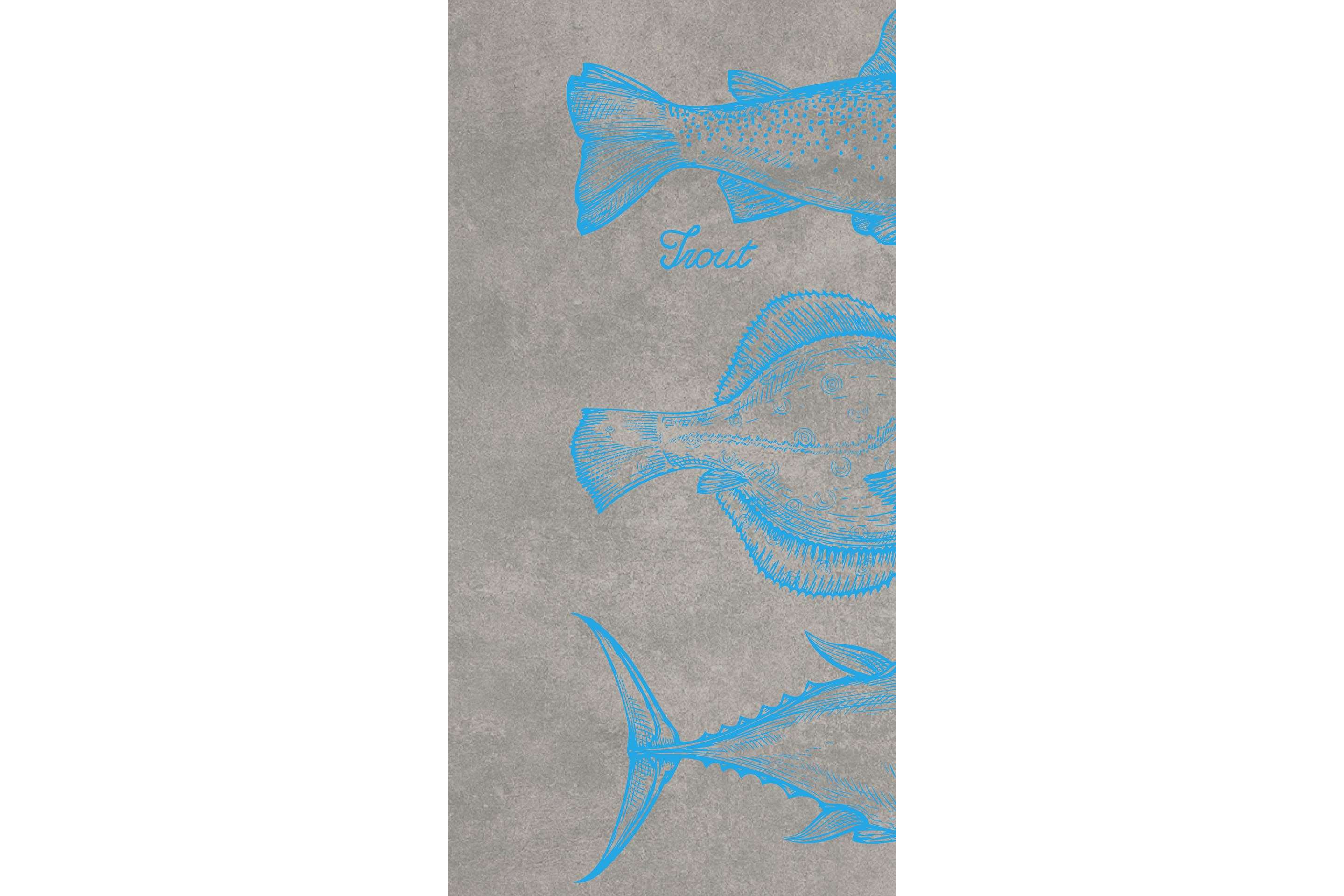 Керамогранит MaxFine by Iris FMG Design Your Slabs Retro Fish Blue