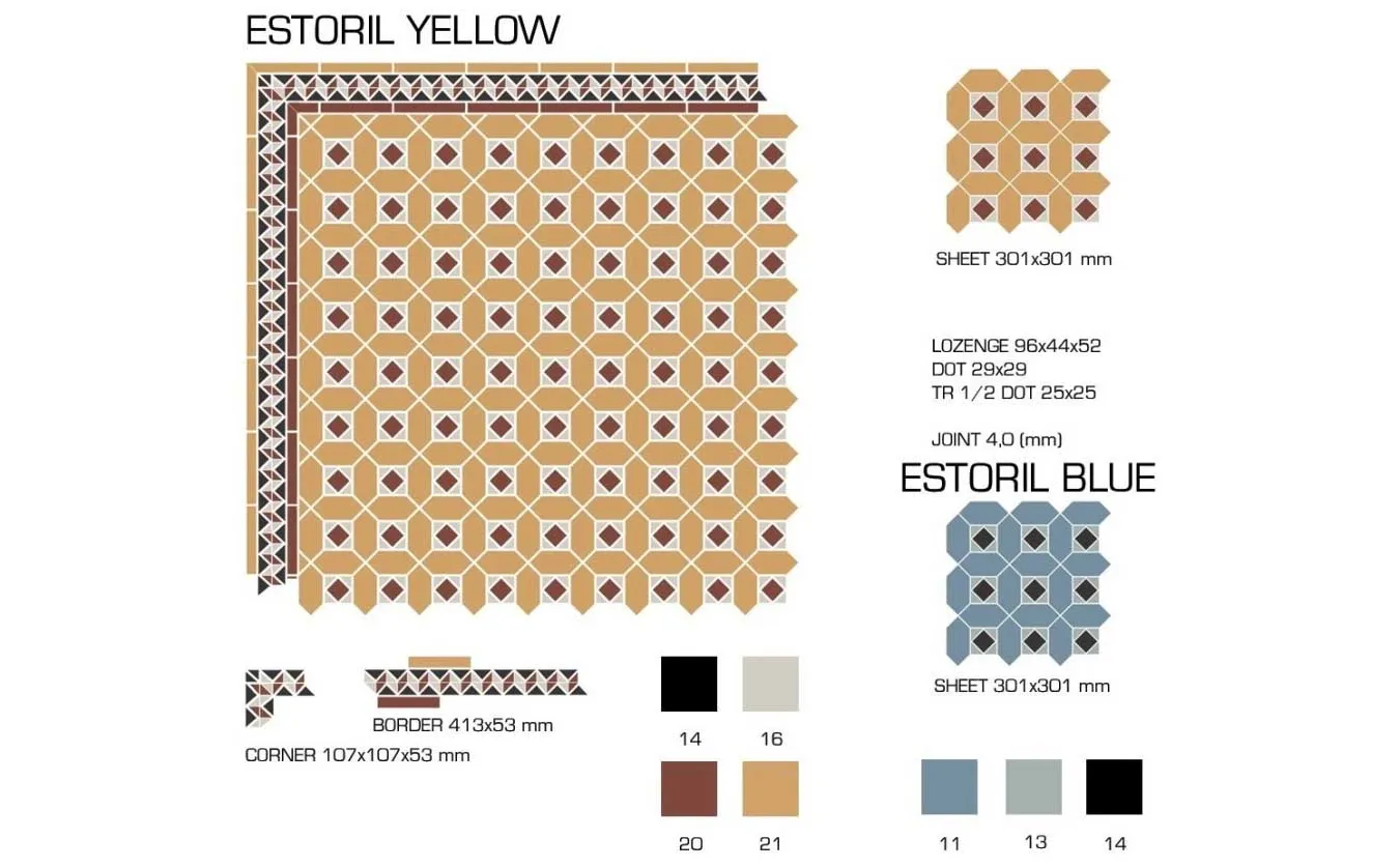 Керамогранит TopCer Victorian Designs Estoril Yellow