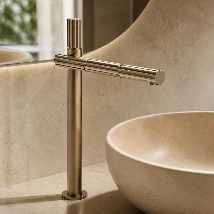 Cантехника Gessi Incastri Смеситель для раковины высокий 362 мм , излив 208 мм