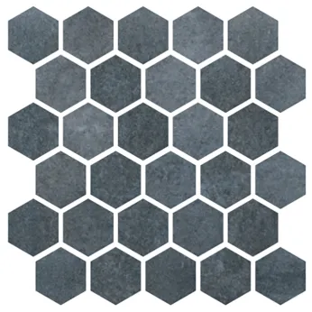 Керамогранит Cir Serenissima Materia Prima Mosaico Esagona Navy Sea