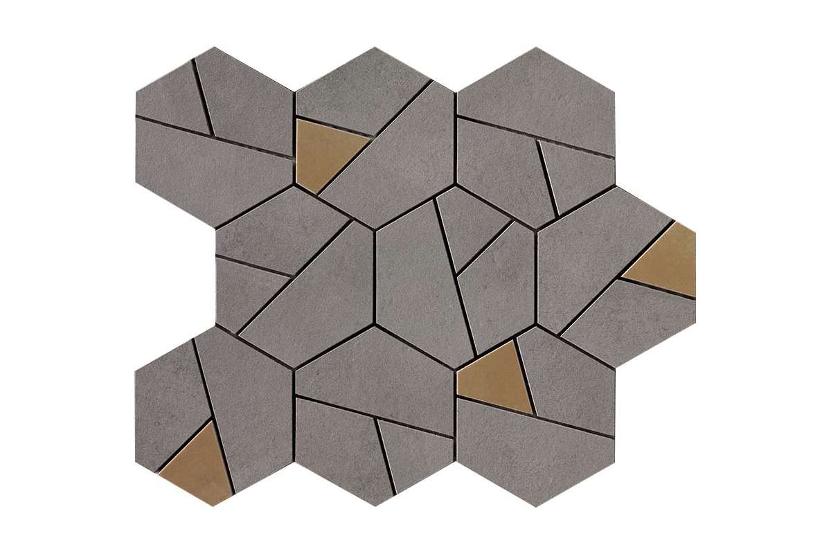 Керамогранит Atlas Concorde Boost Smoke Mosaico Hex Yellow