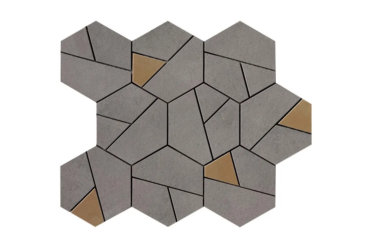 Керамогранит Atlas Concorde Boost Smoke Mosaico Hex Yellow