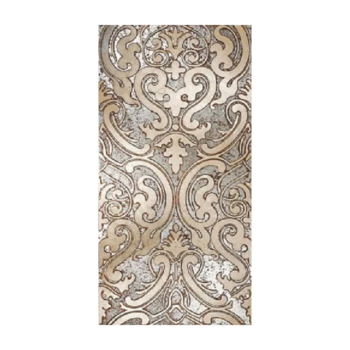 Мрамор Petra Antiqua Lacche 1 SHIRAZ 1 Fondo Argento - Decoro Travertino Chiaro 30,5 x 60