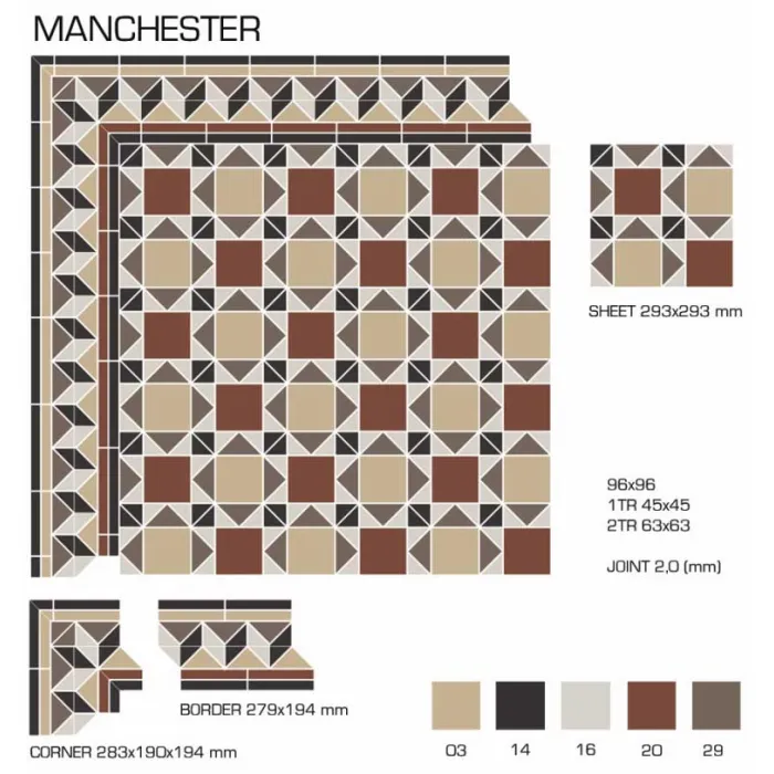 Керамогранит TopCer Victorian Designs Manchester