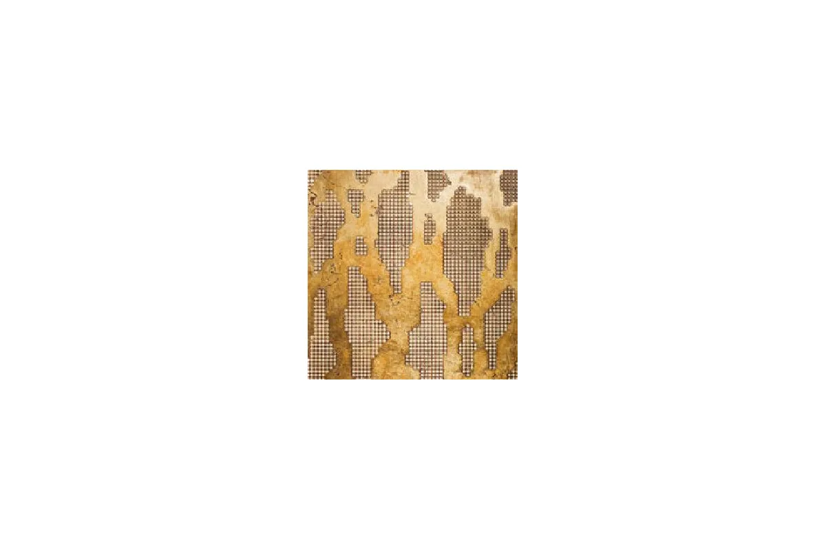 Мрамор Petra Antiqua Lacche 1 Optical 8 Fondo Oro - Decoro Biancone 30,5 X 30,5