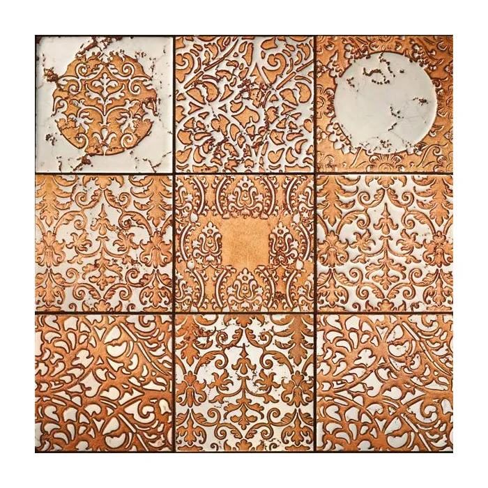Мрамор Petra Antiqua Lacche 2 VENUS PATCH Fondo Biancone Decoro Rame 10 x 10