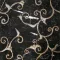 DAMASCO 2 Fondo Nero Marquinia - Decoro Argento 30,5 x 30,5