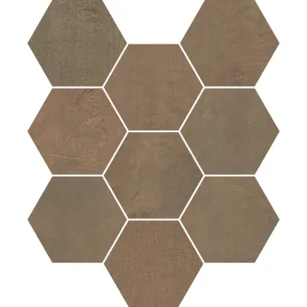 Керамогранит Casalgrande Padana Fusion Mosaico Esagoni Copper