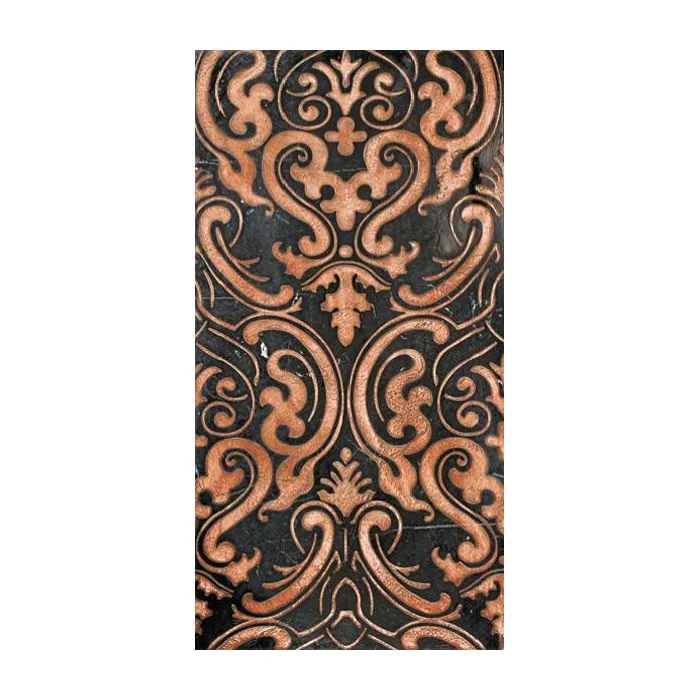 Мрамор Petra Antiqua Lacche 1 SHIRAZ 2 Fondo Nero Marquinia - Decoro Rame 30,5 x 60