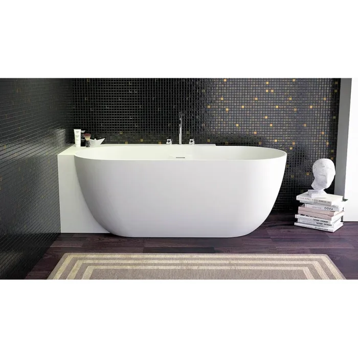 Cантехника Knief K.Stone Selected Ванна LOTUS CORNER L в левый угол, 190x95x63Hсм, с щелевым сливом переливом click-clack