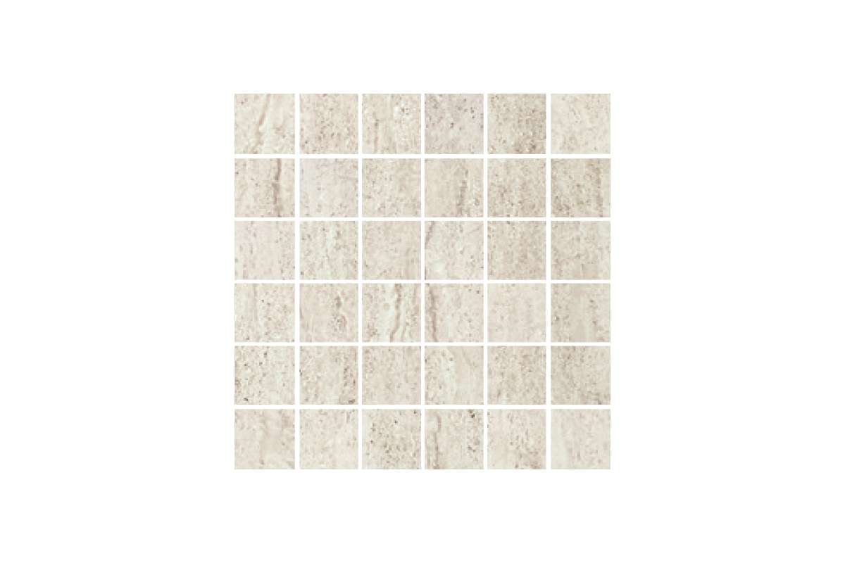 Керамогранит Cir Serenissima Travertini Due Bianco Mosaico 5X5