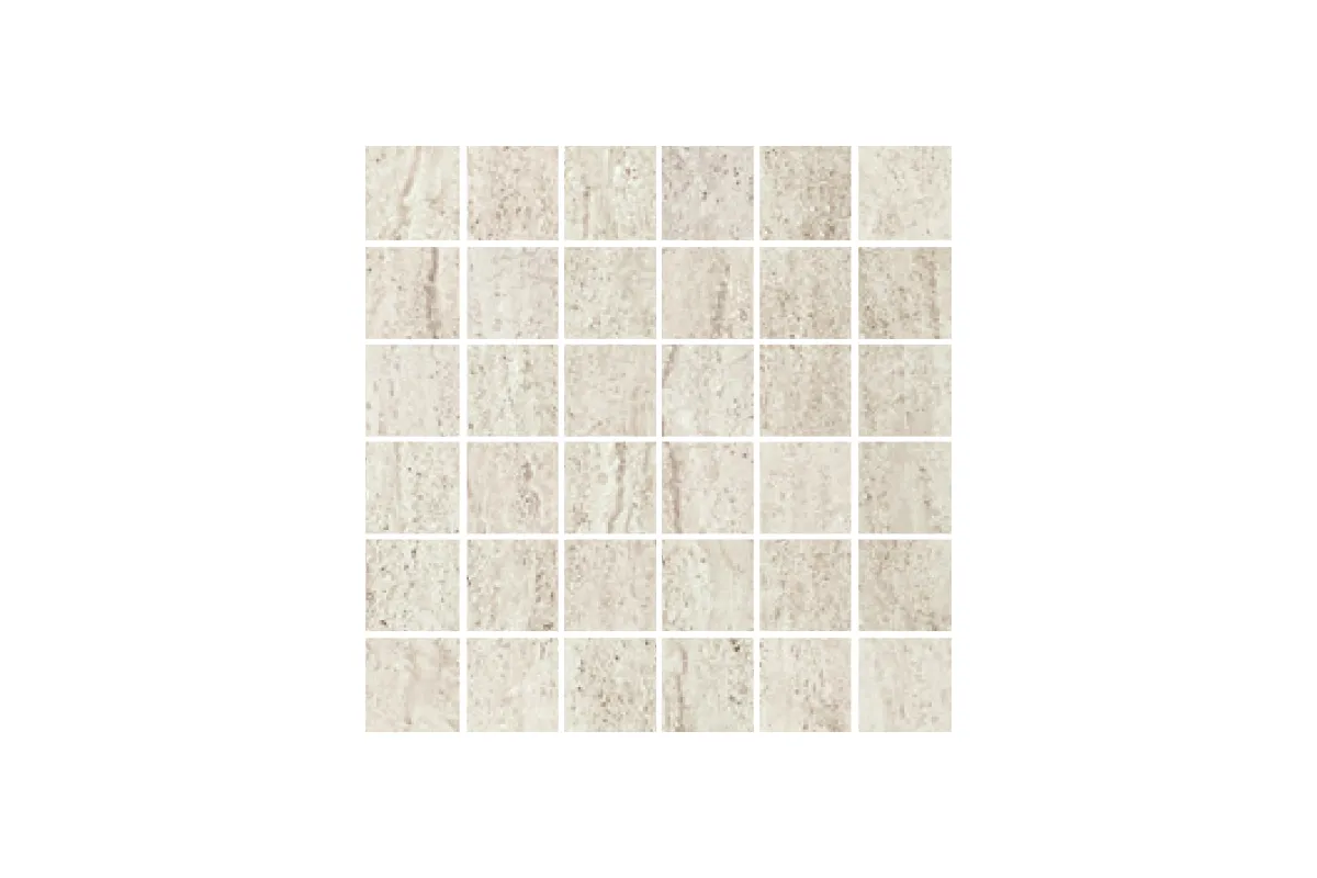 Керамогранит Cir Serenissima Travertini Due Bianco Mosaico 5X5