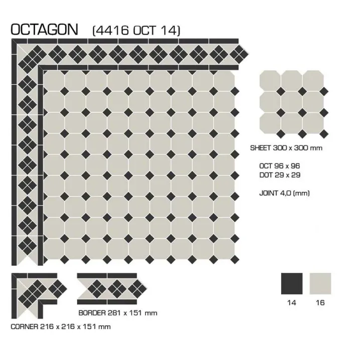 Керамогранит TopCer Victorian Designs Octagon