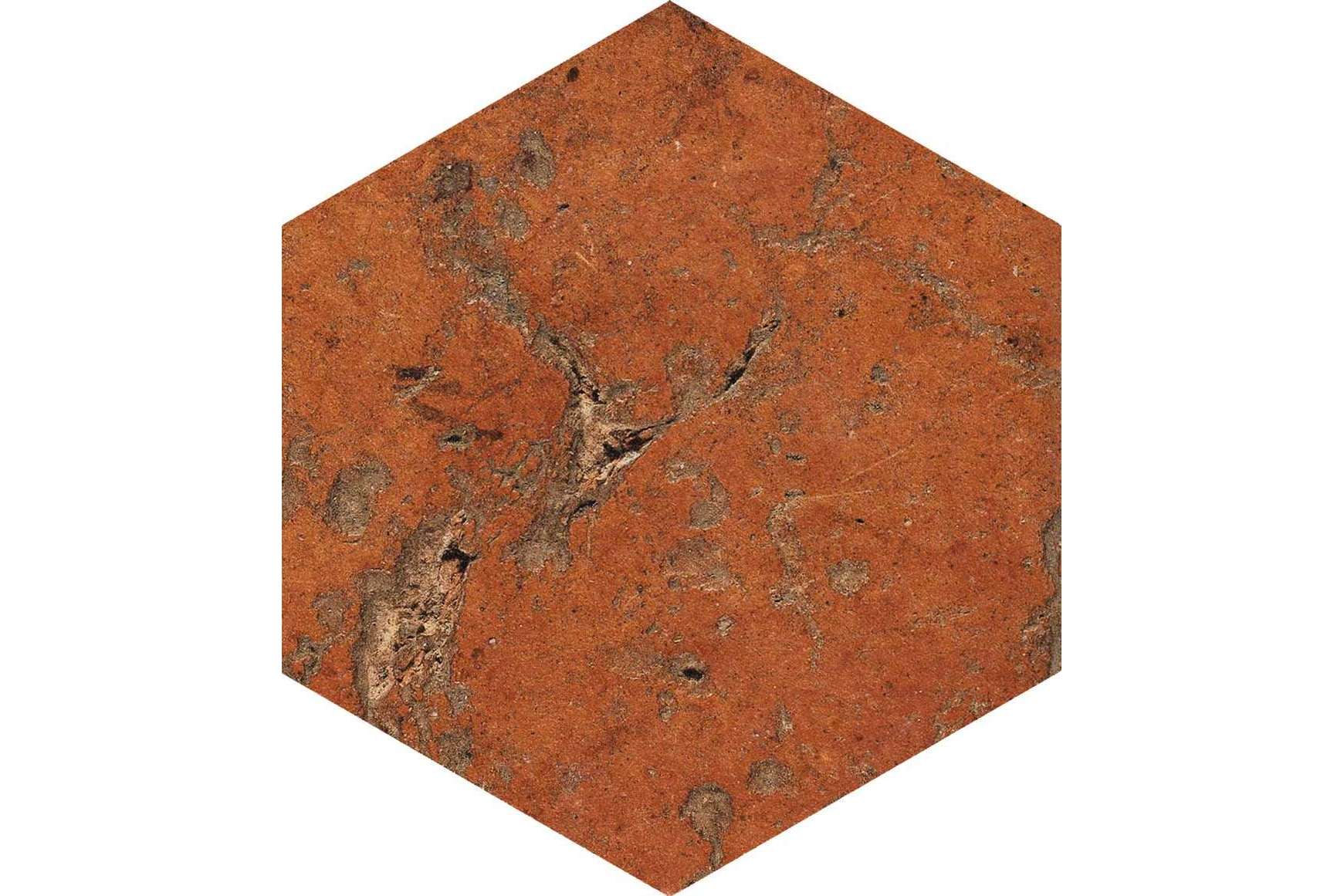 Керамогранит Cir Serenissima Cotto Del Campiano Rosso Siena Esagona