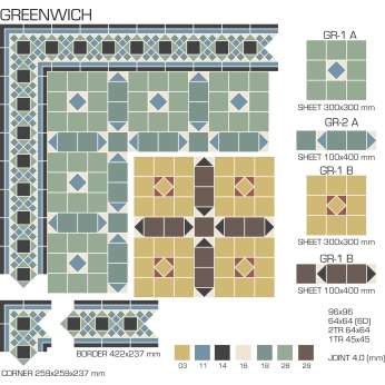 Керамогранит TopCer Victorian Designs (Викториан Дизайн) Greenwich