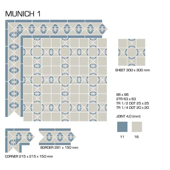 Керамогранит TopCer Victorian Designs Munich 1