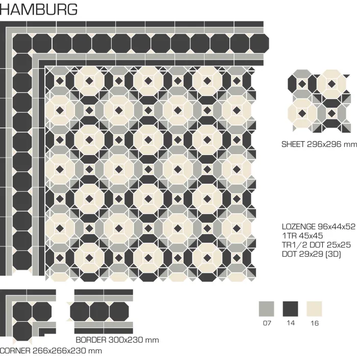 Керамогранит TopCer Victorian Designs Hamburg design