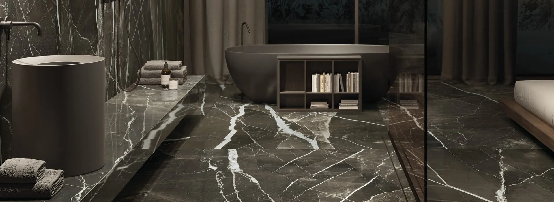 Керамогранит MaxFine by Iris FMG Marmi Calacatta Black