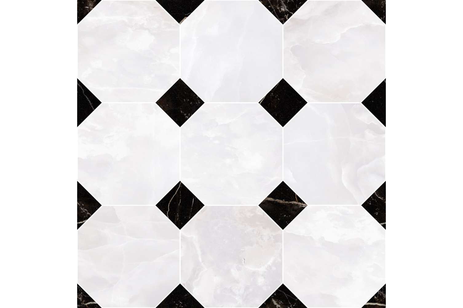 Керамогранит Versace Emote Onice Bianco Mosaico Ottagono