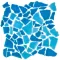 Mosaico Spaccatella Bicolore Azzurro Mare / Turchese Abbamar