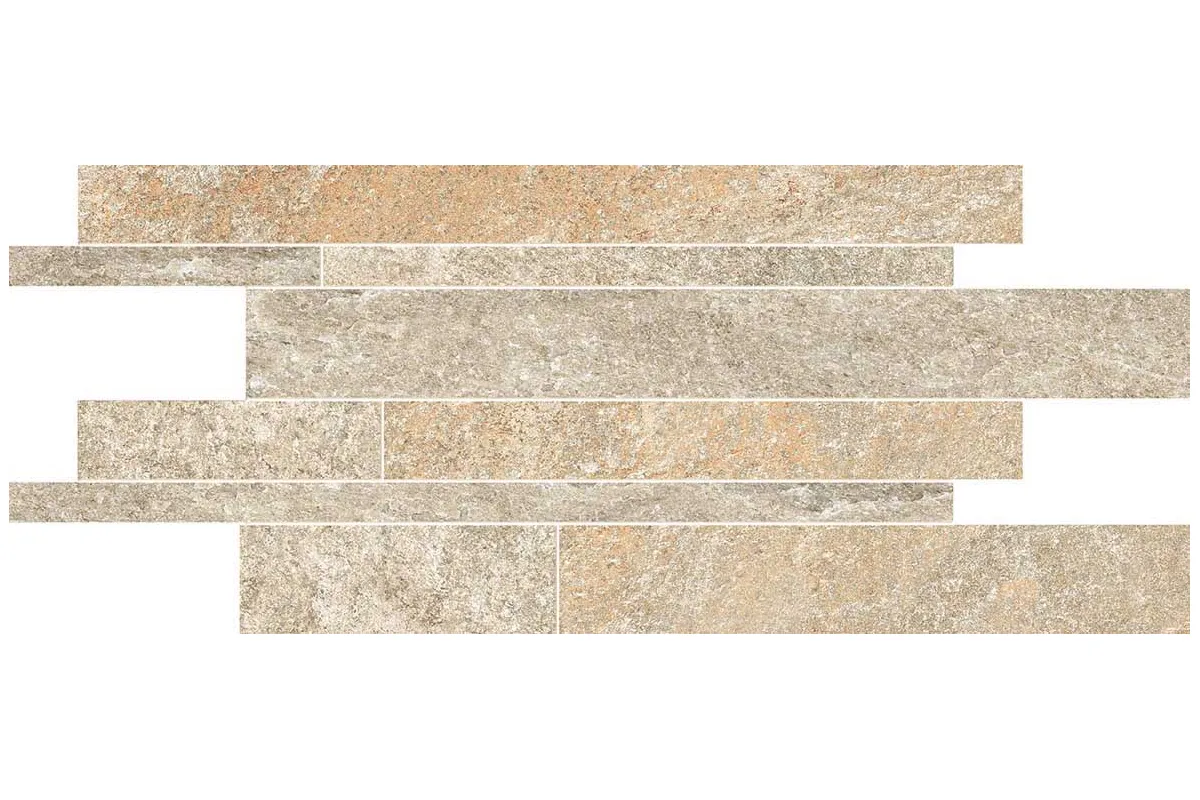 Керамогранит Ergon by Emil Group Oros Stone Sand Mosaico Listelli Sfalsati