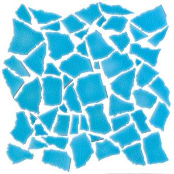 Керамогранит Cerasarda Pitrizza Mosaico Spaccatella Monocolore Azzurro Mare