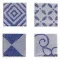 Musiva Decoro " B " Blu 2.2x2.2 (4 Pezzi)