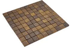 Керамогранит Casalgrande Padana Mineral Chrom Mosaico 3X3 Su Rete Brown