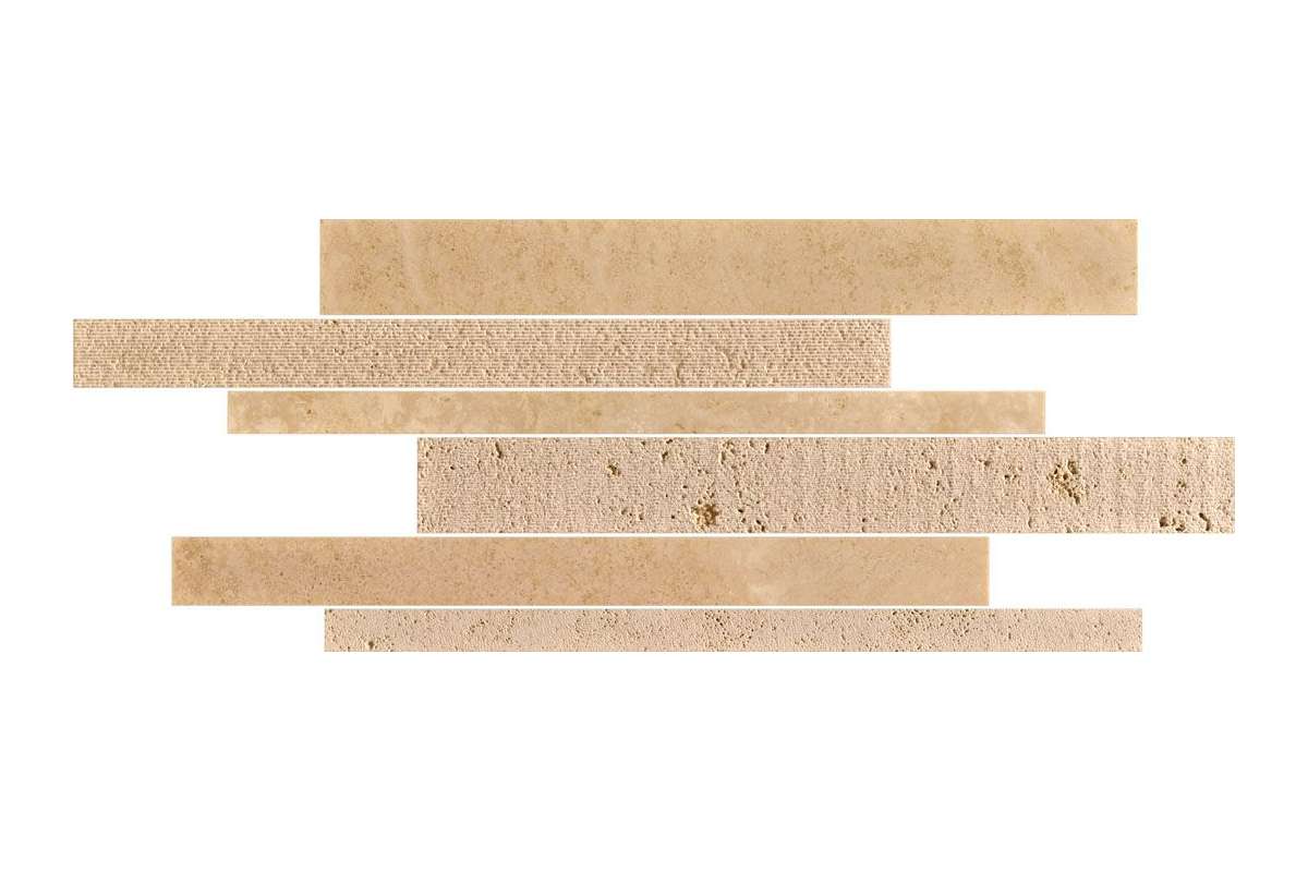 Мрамор Petra Antiqua Surfaces 1 Travertino Chiaro Mosaico Murazzo Patch 10 Cm 3,5 X 60 - 5 X 60 - 7 X 60
