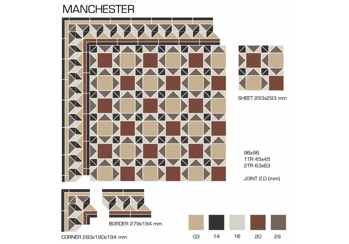 Керамогранит TopCer Victorian Designs Manchester