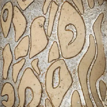 Мрамор Petra Antiqua Lacche 1 BATIK Fondo Argento - Decoro Travertino Chiaro 30,5 x 30,5