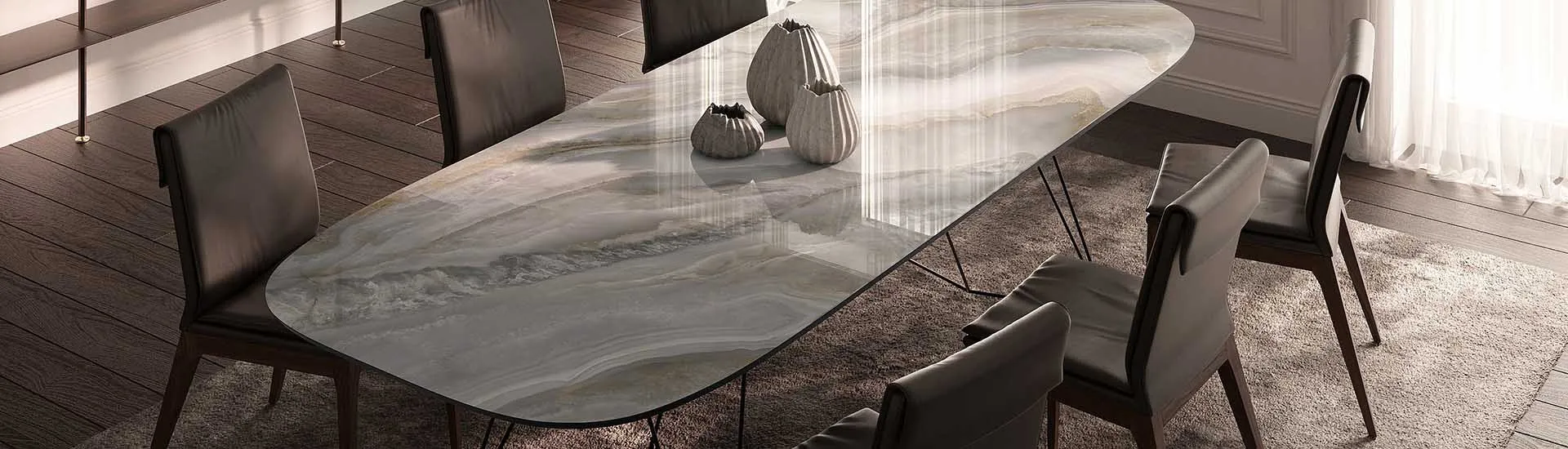 Керамогранит Laminam Rus Diamond Onice Grigio