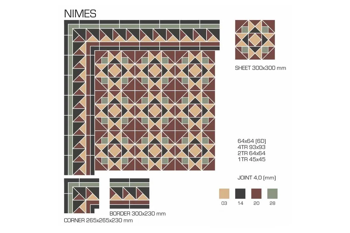 Керамогранит TopCer Victorian Designs Nimes