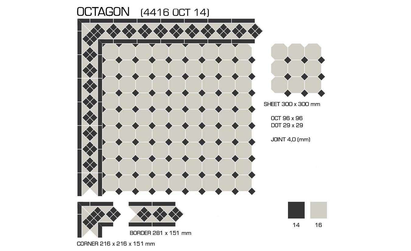 Керамогранит TopCer Victorian Designs (Викториан Дизайн) Octagon