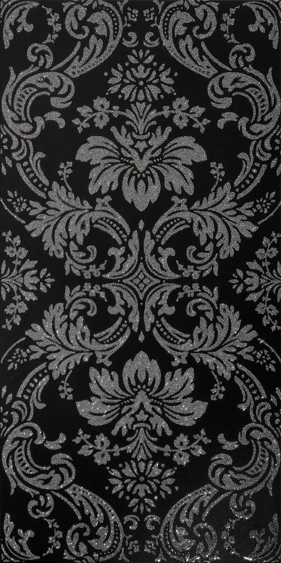 Керамогранит Casalgrande Padana Architecture Damask BLACK+SILVER