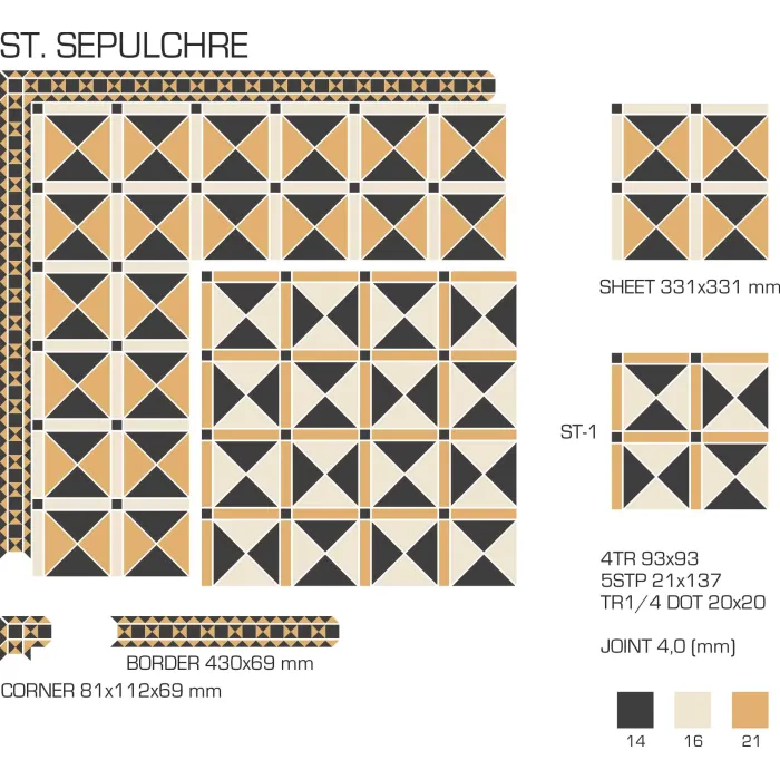 Керамогранит TopCer Victorian Designs St sepulchre design