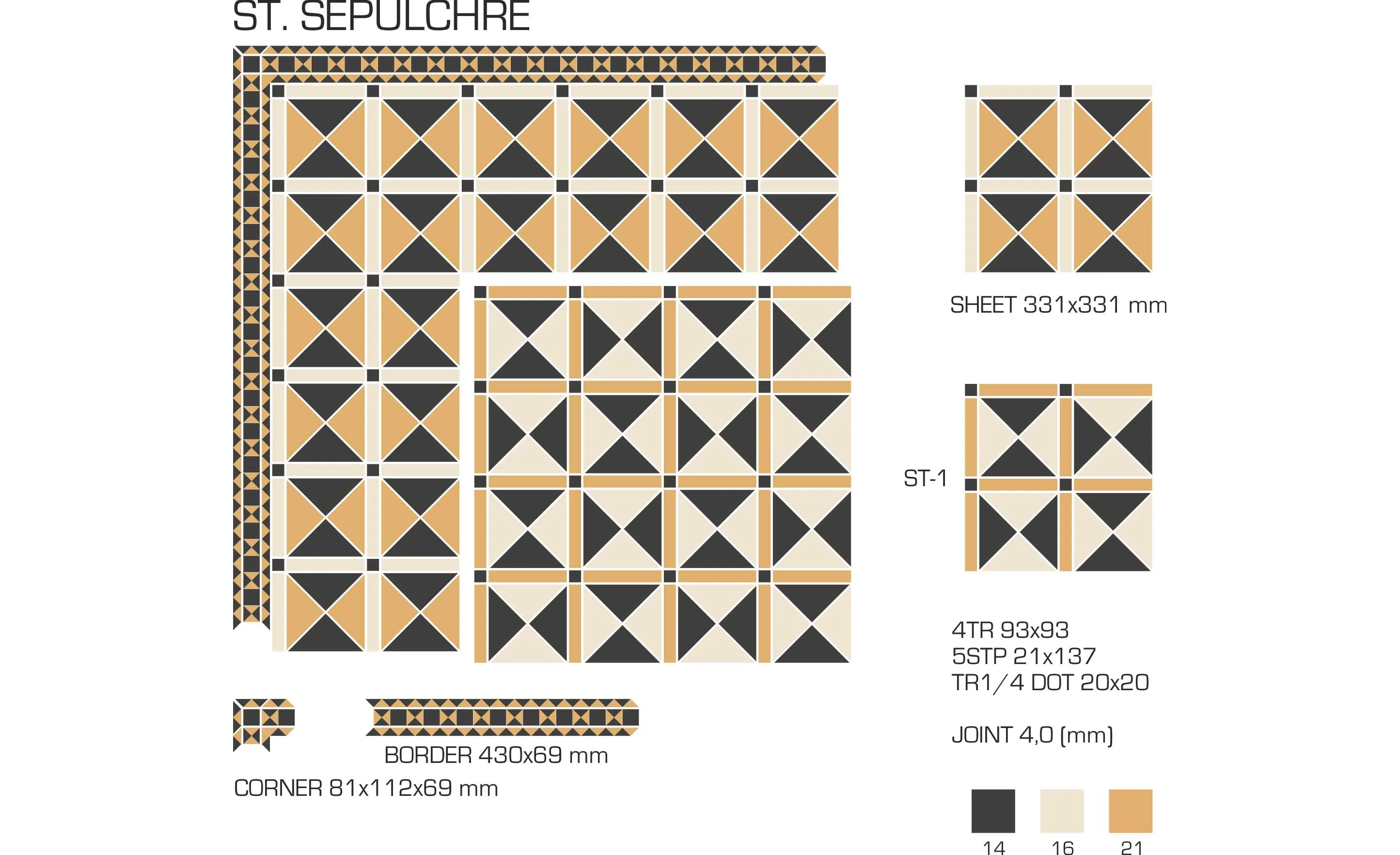 Керамогранит TopCer Victorian Designs St Sepulchre Design