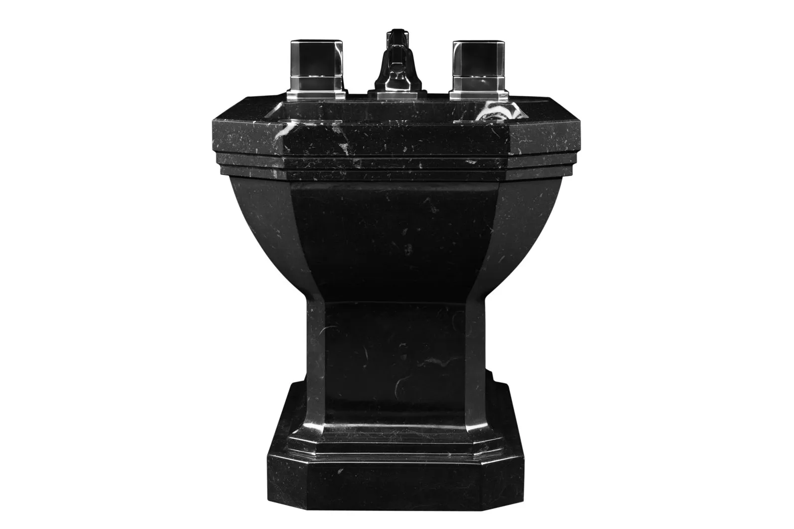 Originali Interni Italiani MICHELANGELO BIDET IN MARMO BLACK MOON