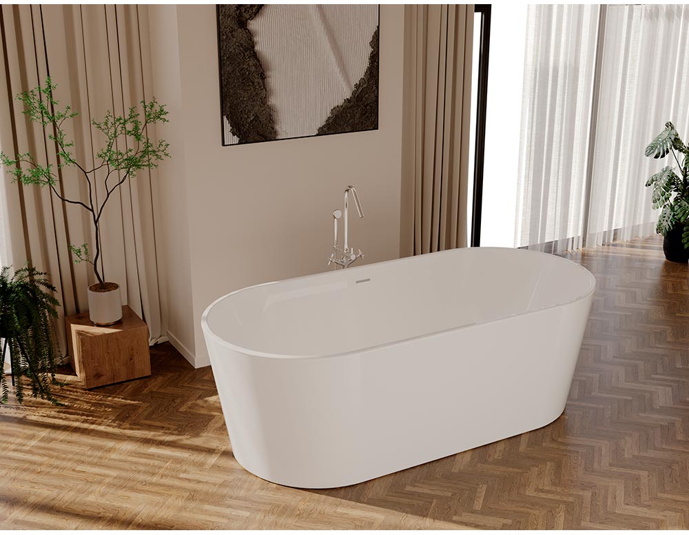 Ванна ELINEA акриловая отдельностоящая 178x80x56H, щелевой перелив