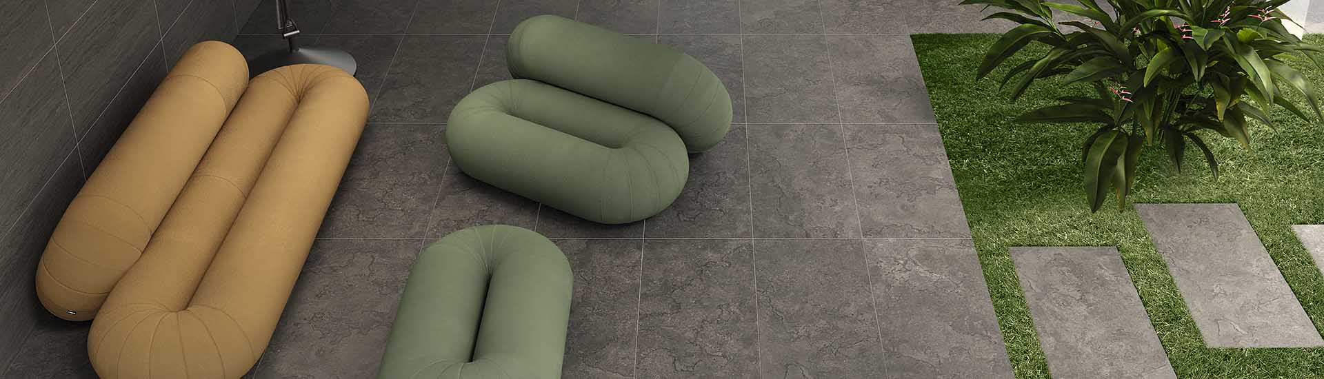 Керамогранит Ergon by Emil Group Portland Stone Cross Cut Anthracite