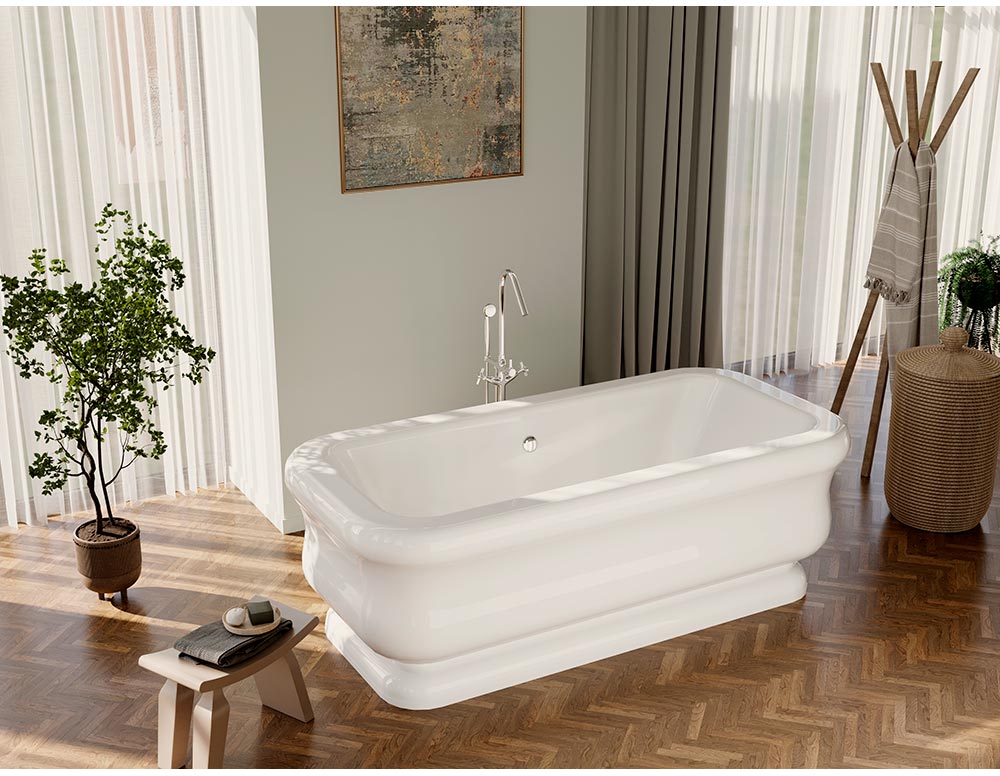 Ванна VERDOME акриловая отдельностоящая 180x85x63H, щелевой перелив