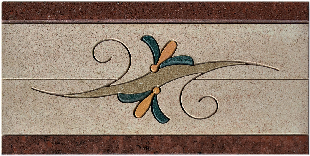 Керамогранит Casalgrande Padana Marte Fascia Floreale B ROSA PORTOGALLO