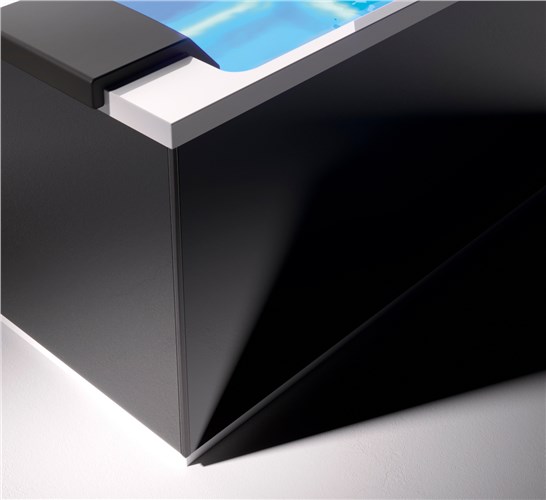 Спа бассейн Shadow BA00, Gost Plus, отдельностоящий, 200х160х82h, 4 панели обрамления черного матового цвета, арт.N22