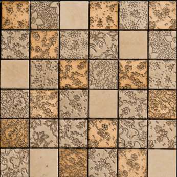 Мрамор Petra Antiqua Acqueforti Mosaics Mosaico Themis 5x5 GOYA/BRONZO