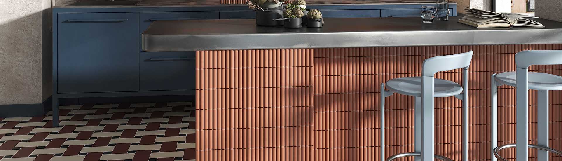 Керамогранит Micro. 3D Forms Fluted Fluted Terracotta